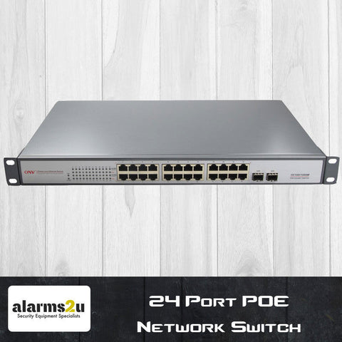 24 Port Gigabit Network Switch w/ 24 POE + SFP Ports